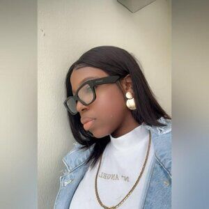 New - GUCCI GG1428O 001 square Gucci optical comes in a shiny black frame